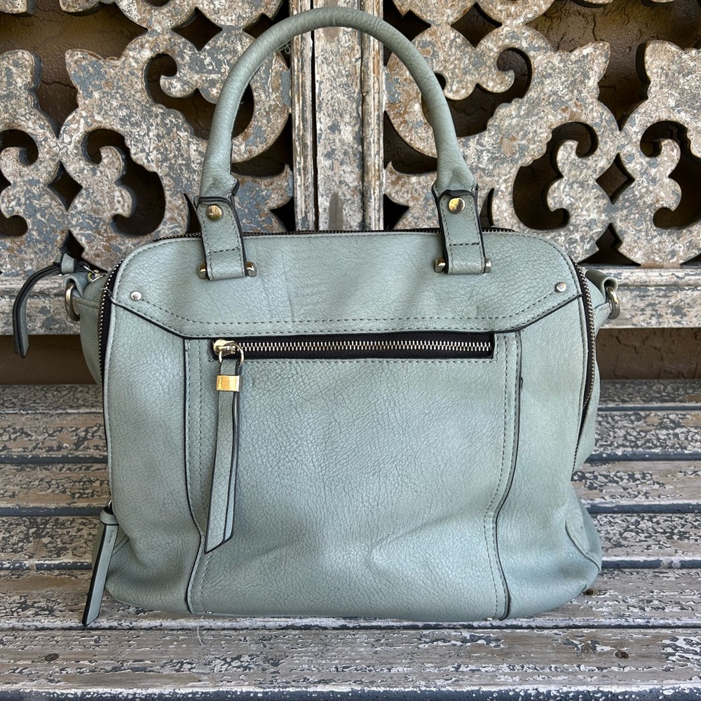 Elegant Blue Leather Handbag